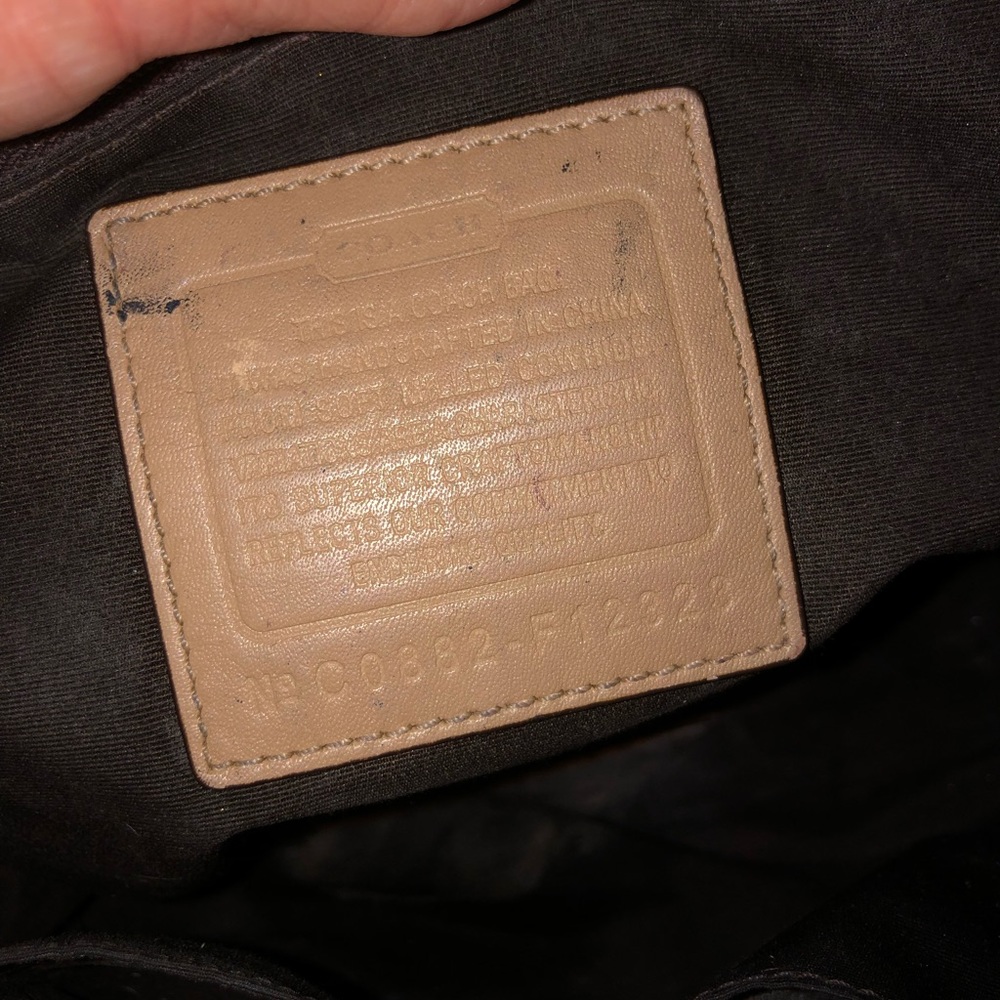 Coach Tan Camel Pebbled Leather Bag - Picture 5 of 11